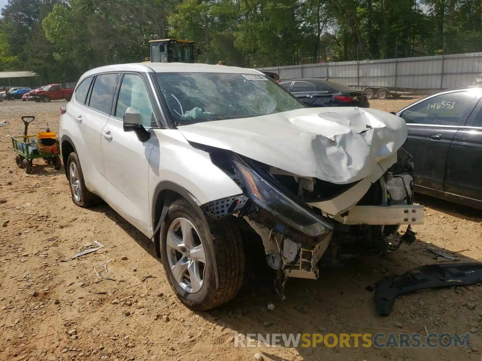 1 Photograph of a damaged car 5TDBZRBH4MS084784 TOYOTA HIGHLANDER 2021