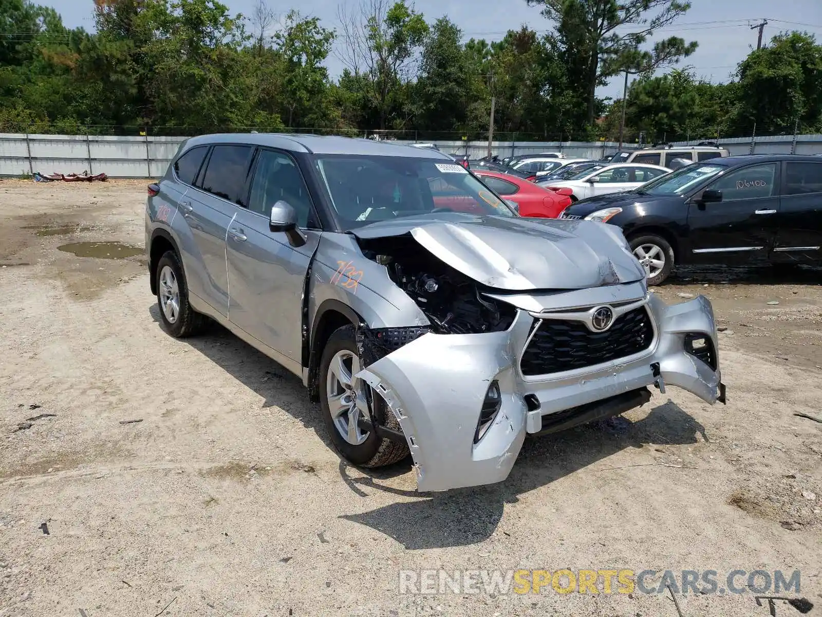 1 Photograph of a damaged car 5TDBZRBH4MS104080 TOYOTA HIGHLANDER 2021