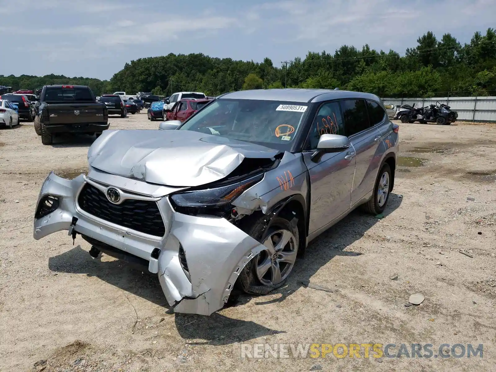 2 Photograph of a damaged car 5TDBZRBH4MS104080 TOYOTA HIGHLANDER 2021