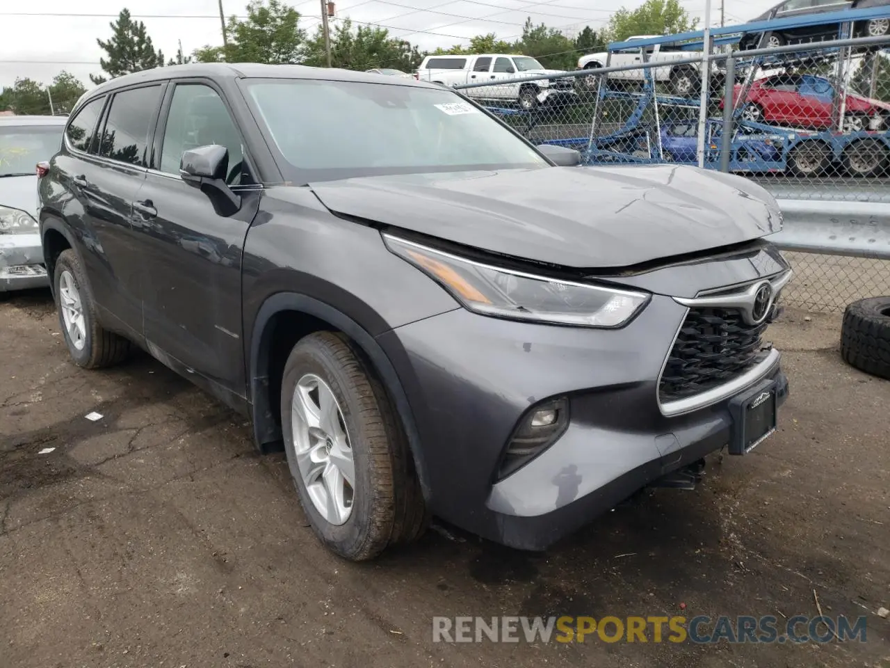 1 Photograph of a damaged car 5TDBZRBH4MS142196 TOYOTA HIGHLANDER 2021