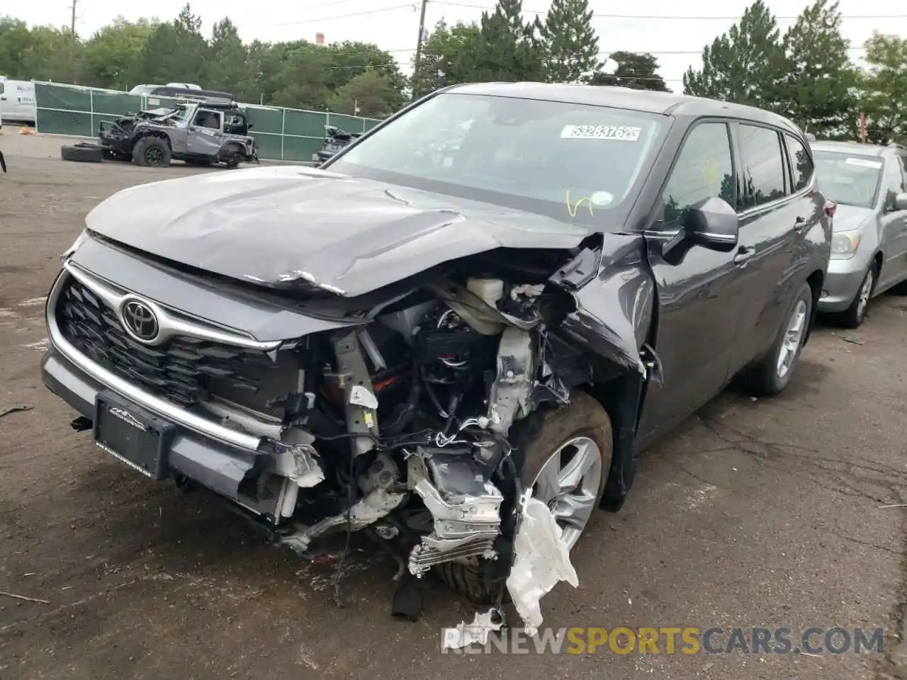 2 Photograph of a damaged car 5TDBZRBH4MS142196 TOYOTA HIGHLANDER 2021