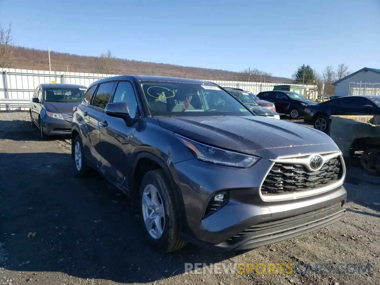 1 Photograph of a damaged car 5TDBZRBH4MS152730 TOYOTA HIGHLANDER 2021