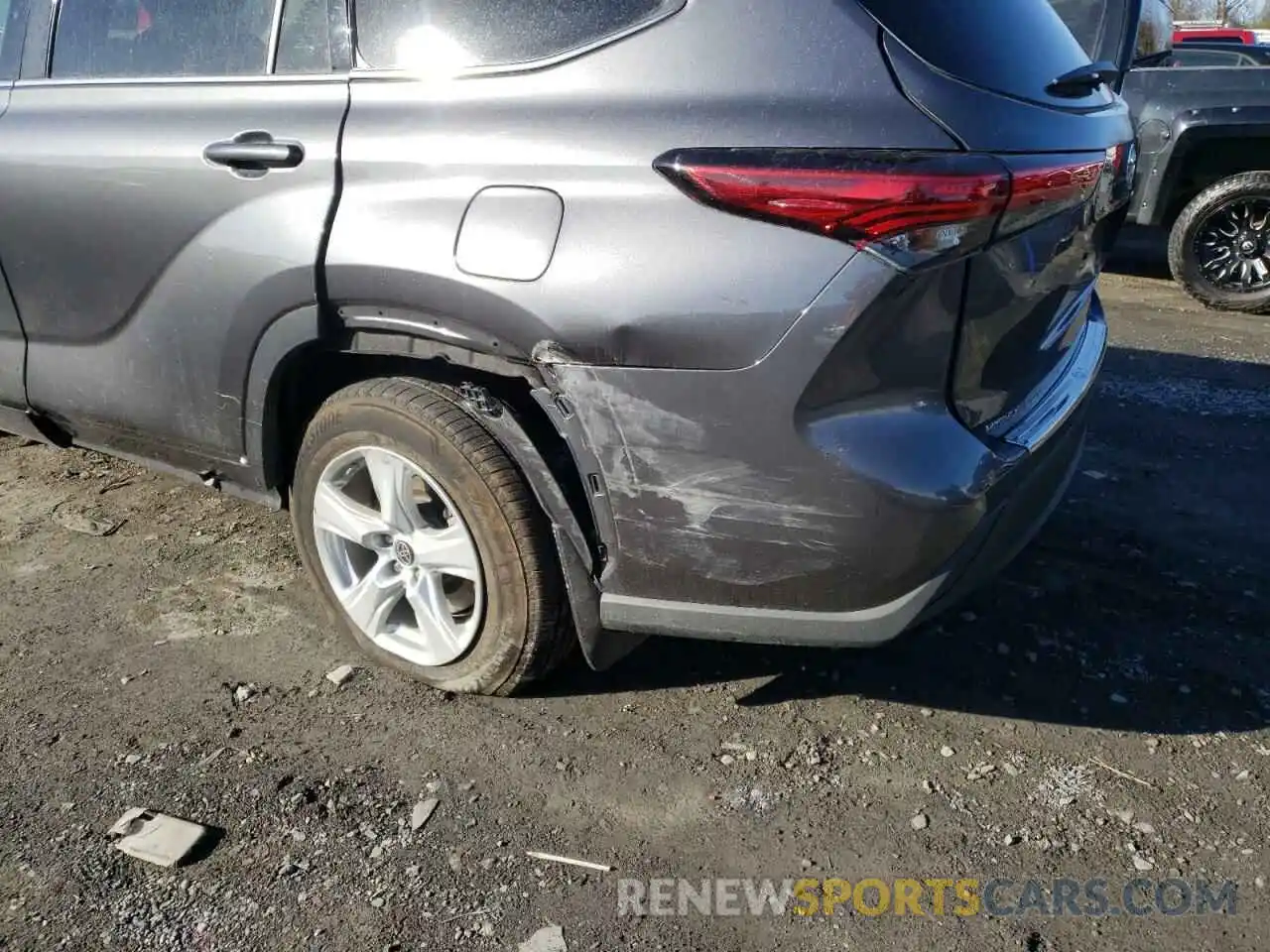 9 Photograph of a damaged car 5TDBZRBH4MS152730 TOYOTA HIGHLANDER 2021