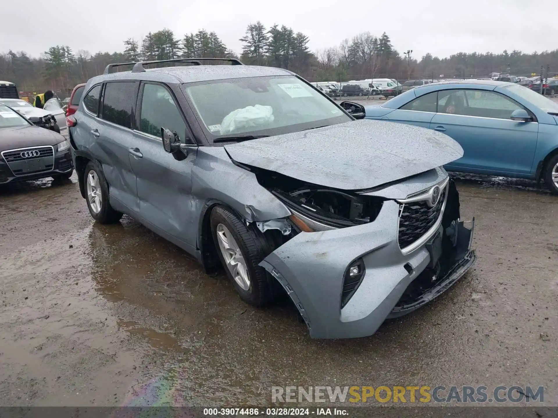 1 Photograph of a damaged car 5TDBZRBH4MS154297 TOYOTA HIGHLANDER 2021