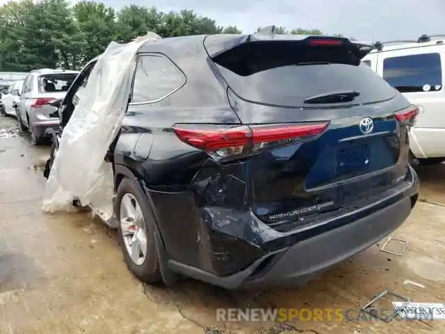 3 Photograph of a damaged car 5TDBZRBH4MS524910 TOYOTA HIGHLANDER 2021