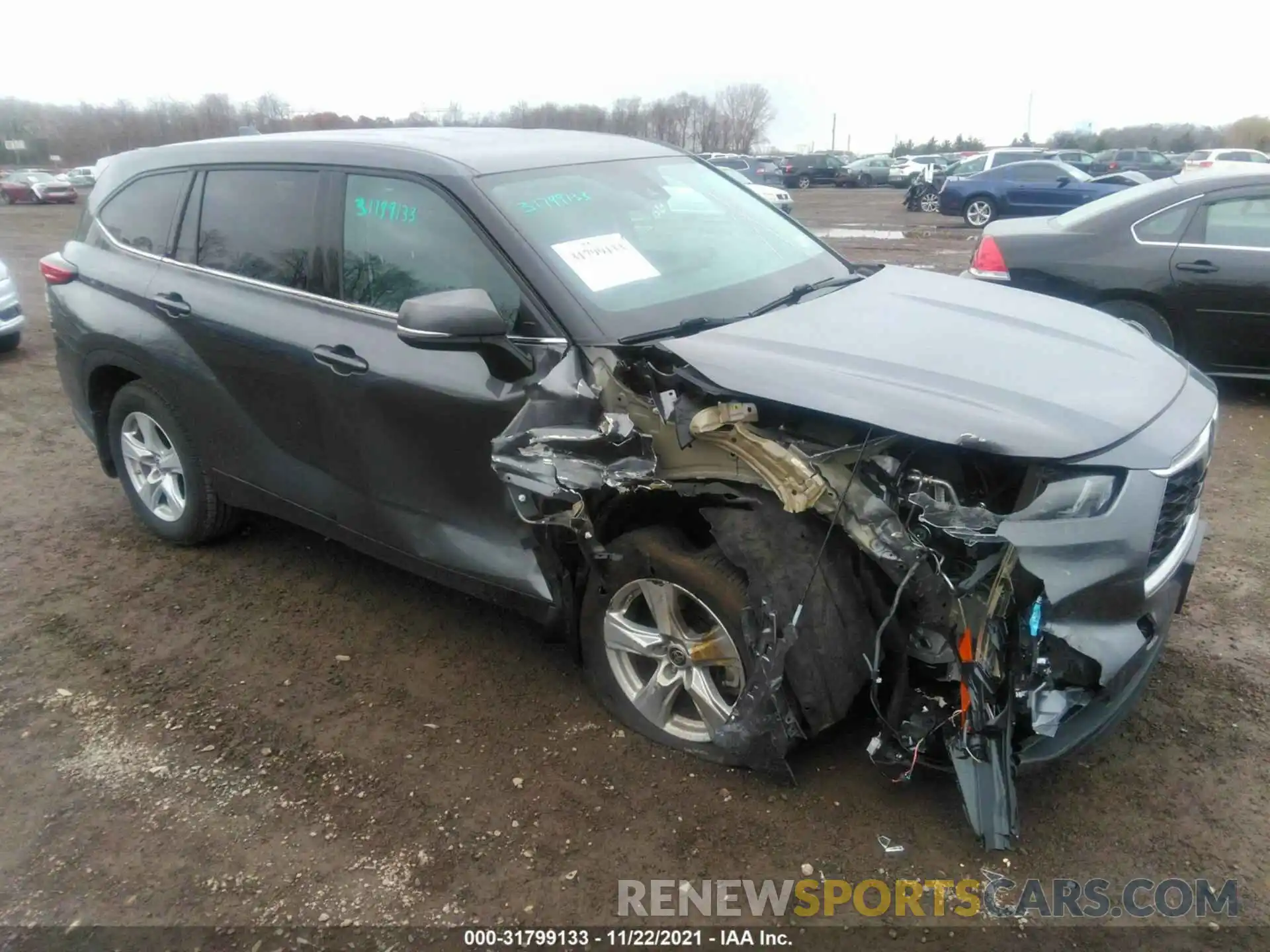 1 Photograph of a damaged car 5TDBZRBH4MS529122 TOYOTA HIGHLANDER 2021