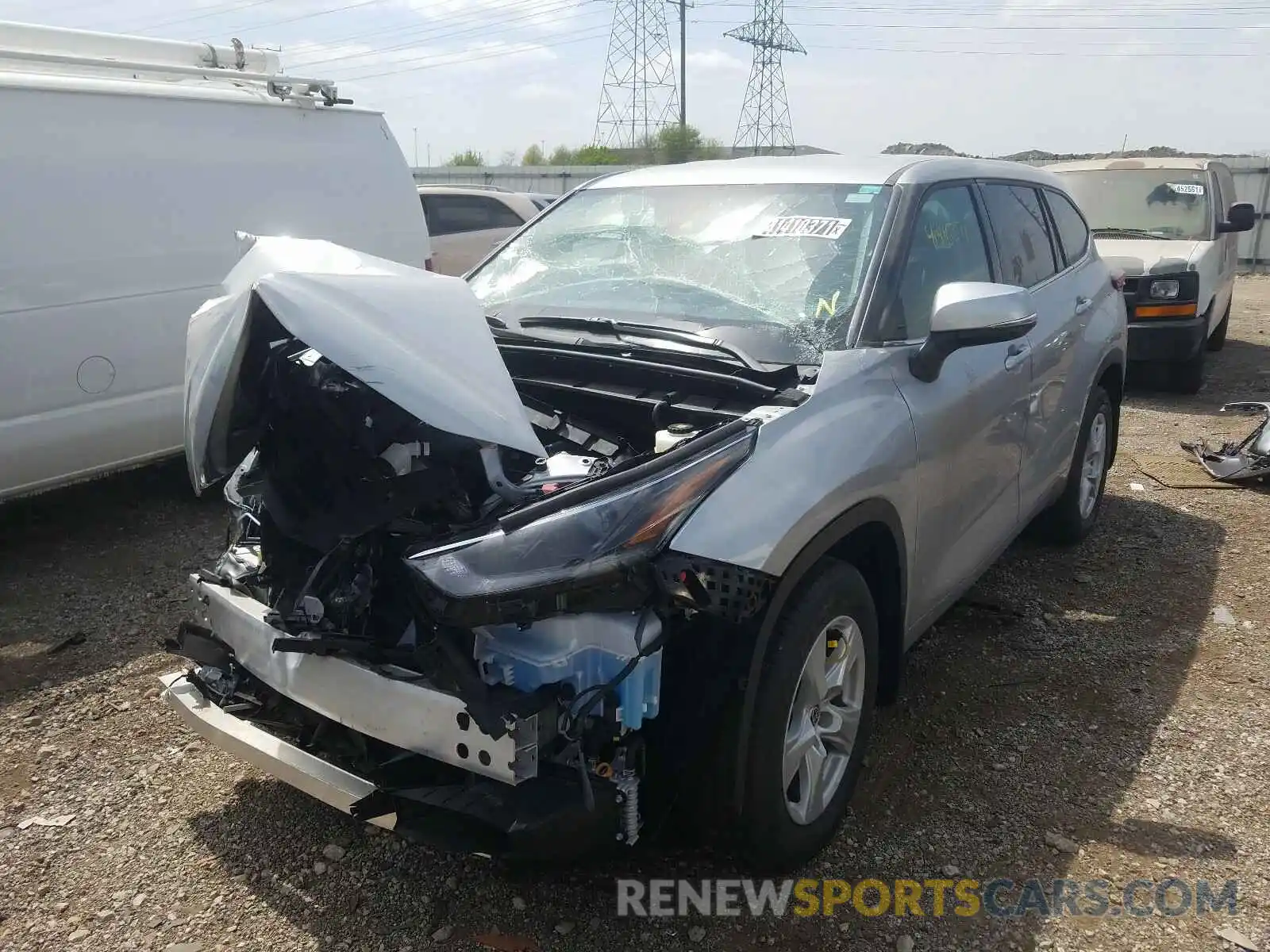 2 Photograph of a damaged car 5TDBZRBH4MS534093 TOYOTA HIGHLANDER 2021