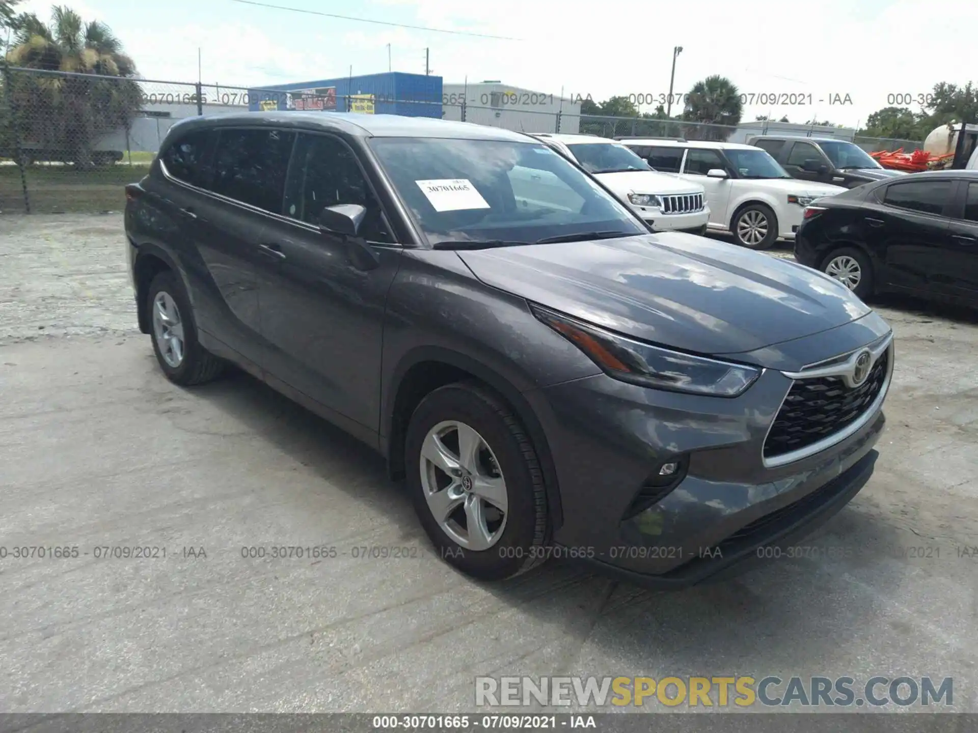 1 Photograph of a damaged car 5TDBZRBH4MS544865 TOYOTA HIGHLANDER 2021