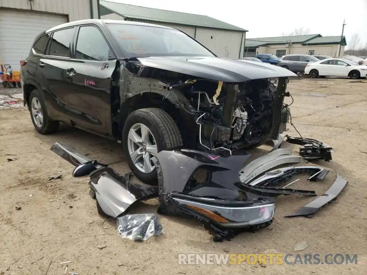 1 Photograph of a damaged car 5TDBZRBH5MS084485 TOYOTA HIGHLANDER 2021