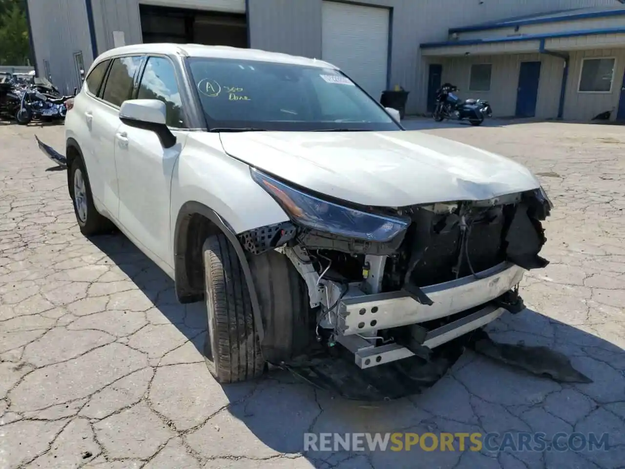 1 Photograph of a damaged car 5TDBZRBH5MS095180 TOYOTA HIGHLANDER 2021