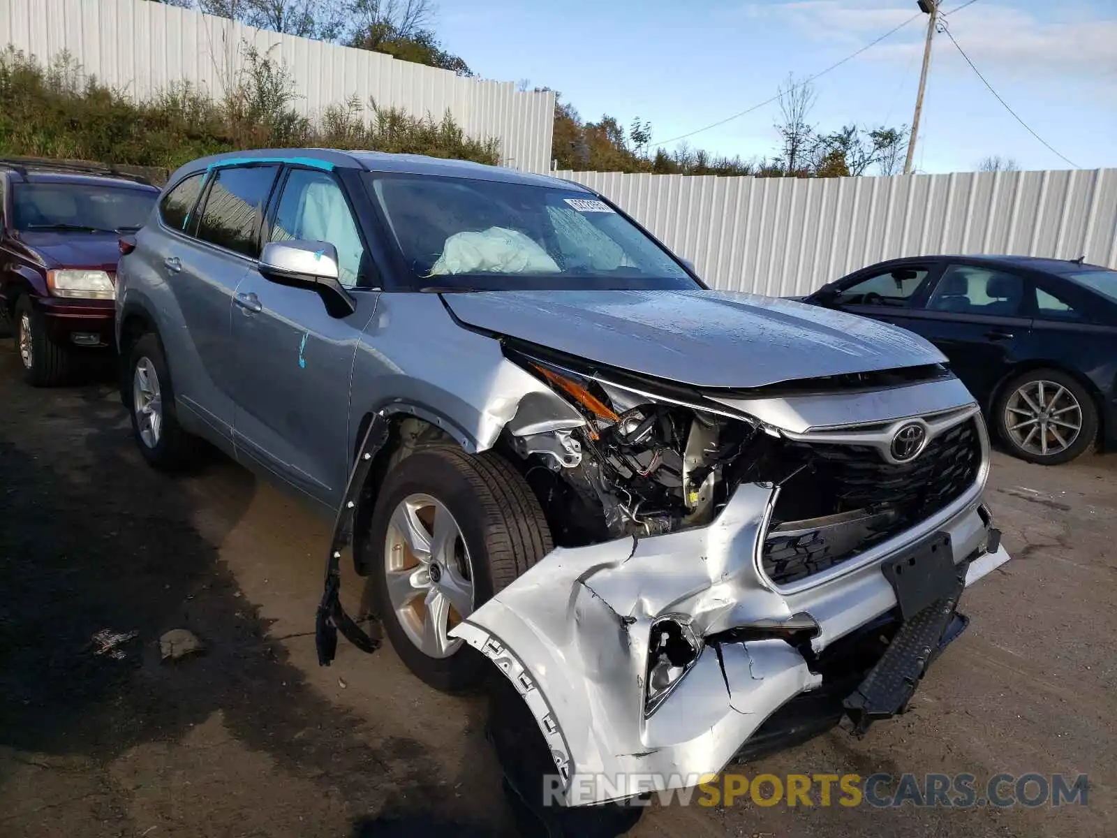 1 Photograph of a damaged car 5TDBZRBH5MS096796 TOYOTA HIGHLANDER 2021