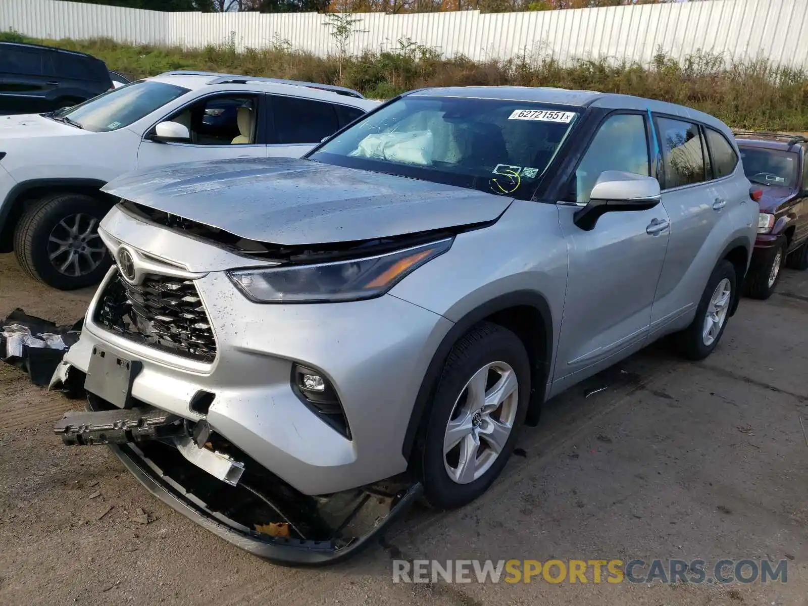 2 Photograph of a damaged car 5TDBZRBH5MS096796 TOYOTA HIGHLANDER 2021