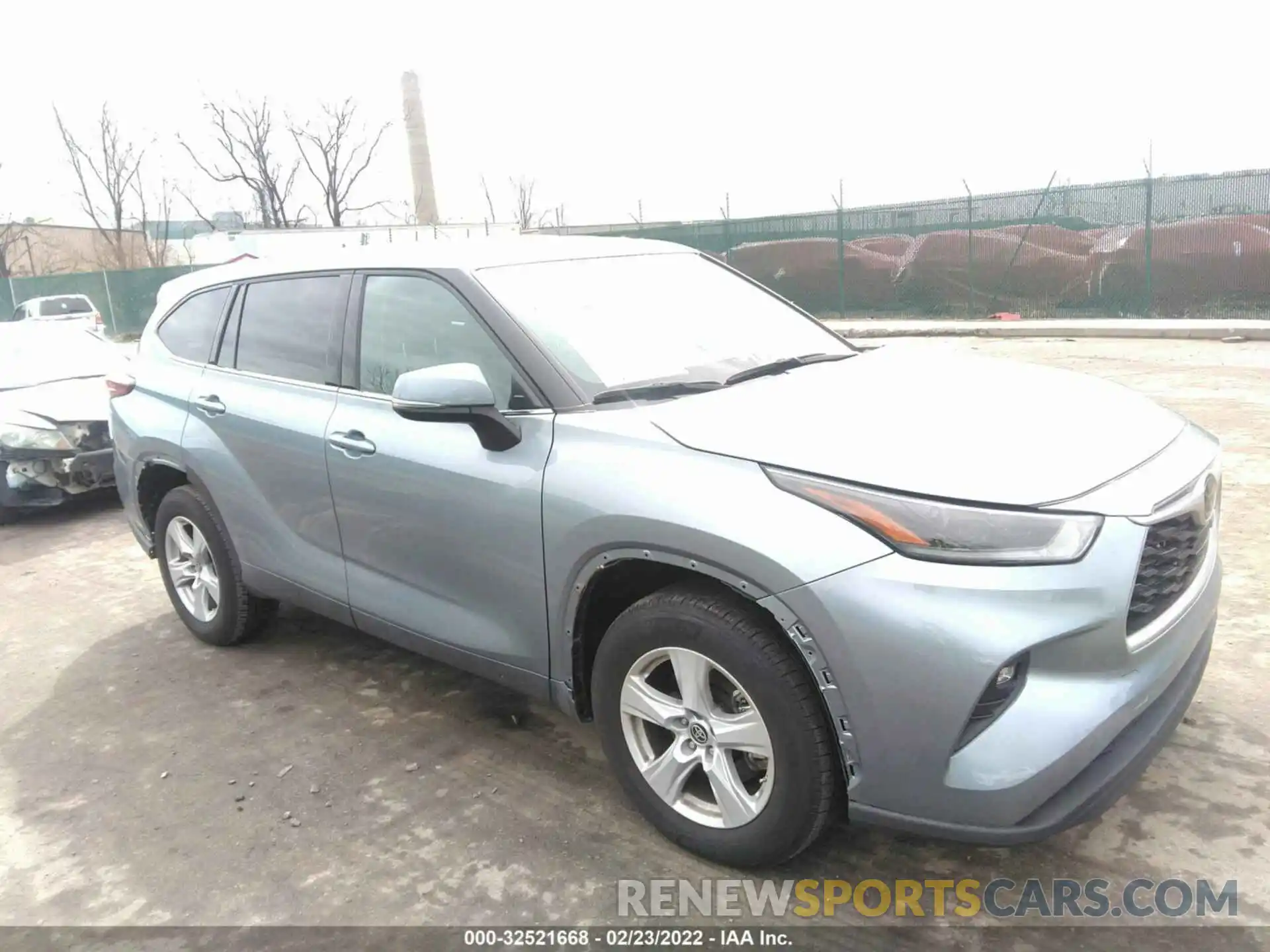 1 Photograph of a damaged car 5TDBZRBH5MS102242 TOYOTA HIGHLANDER 2021