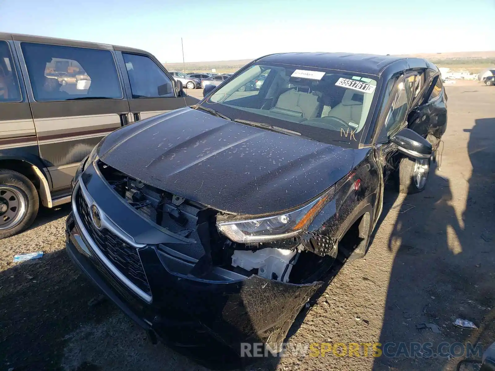 2 Photograph of a damaged car 5TDBZRBH5MS116884 TOYOTA HIGHLANDER 2021