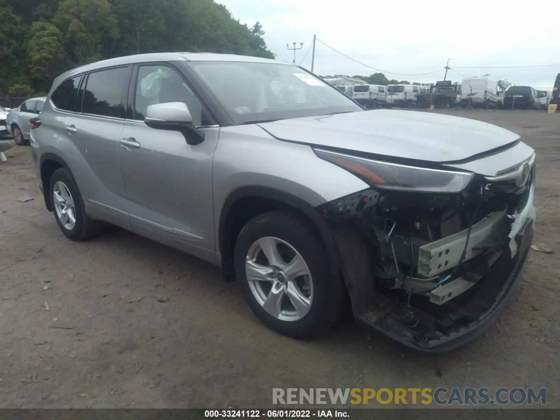 1 Photograph of a damaged car 5TDBZRBH5MS129232 TOYOTA HIGHLANDER 2021