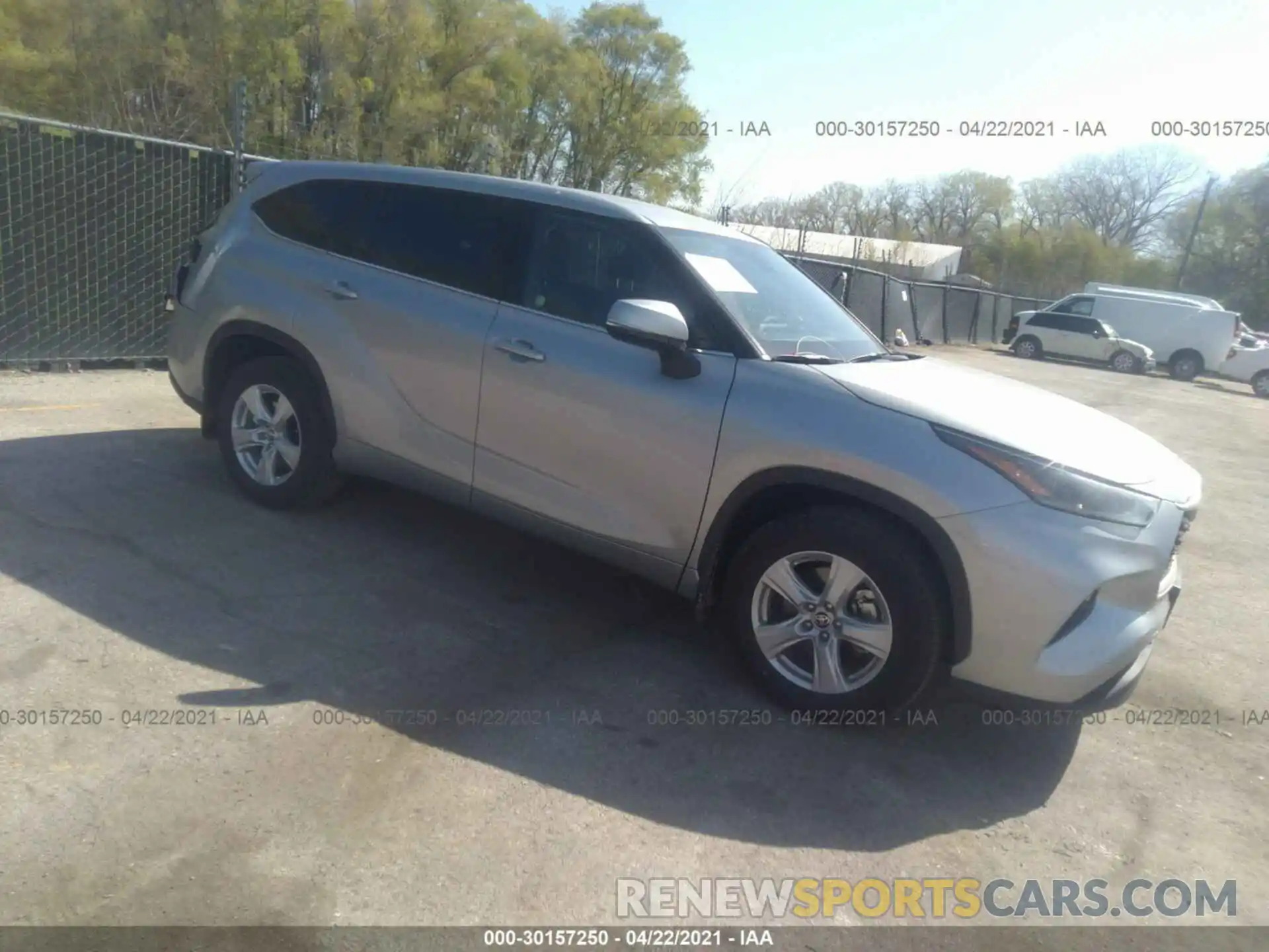 1 Photograph of a damaged car 5TDBZRBH5MS535804 TOYOTA HIGHLANDER 2021