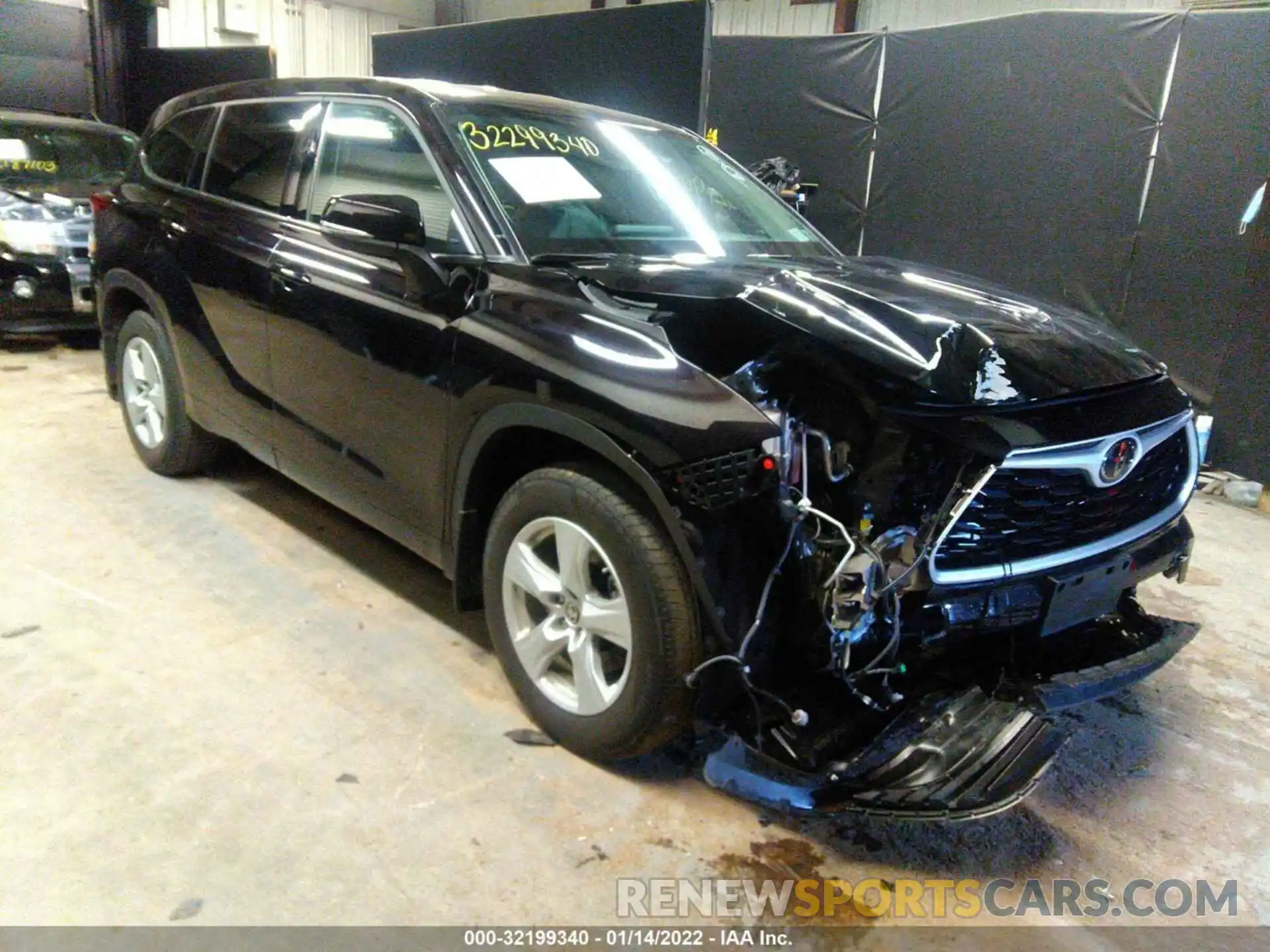 1 Photograph of a damaged car 5TDBZRBH6MS064407 TOYOTA HIGHLANDER 2021