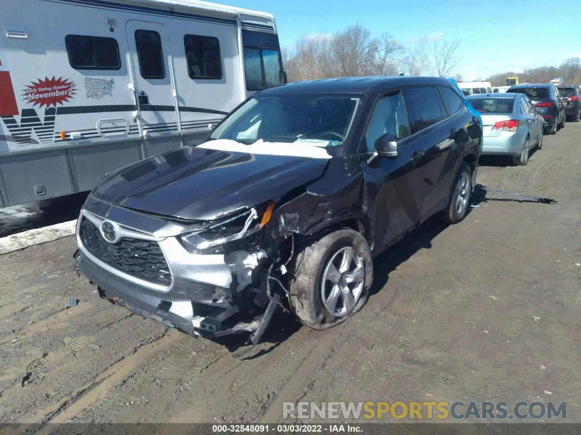 2 Photograph of a damaged car 5TDBZRBH6MS152650 TOYOTA HIGHLANDER 2021