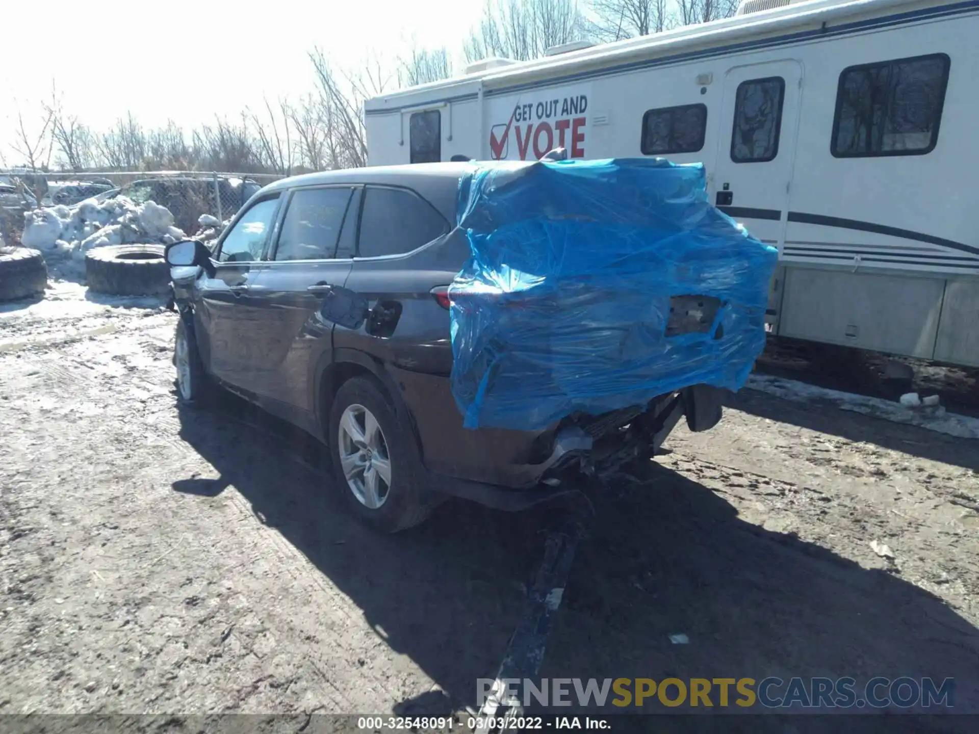 3 Фотография поврежденного автомобиля 5TDBZRBH6MS152650 TOYOTA HIGHLANDER 2021