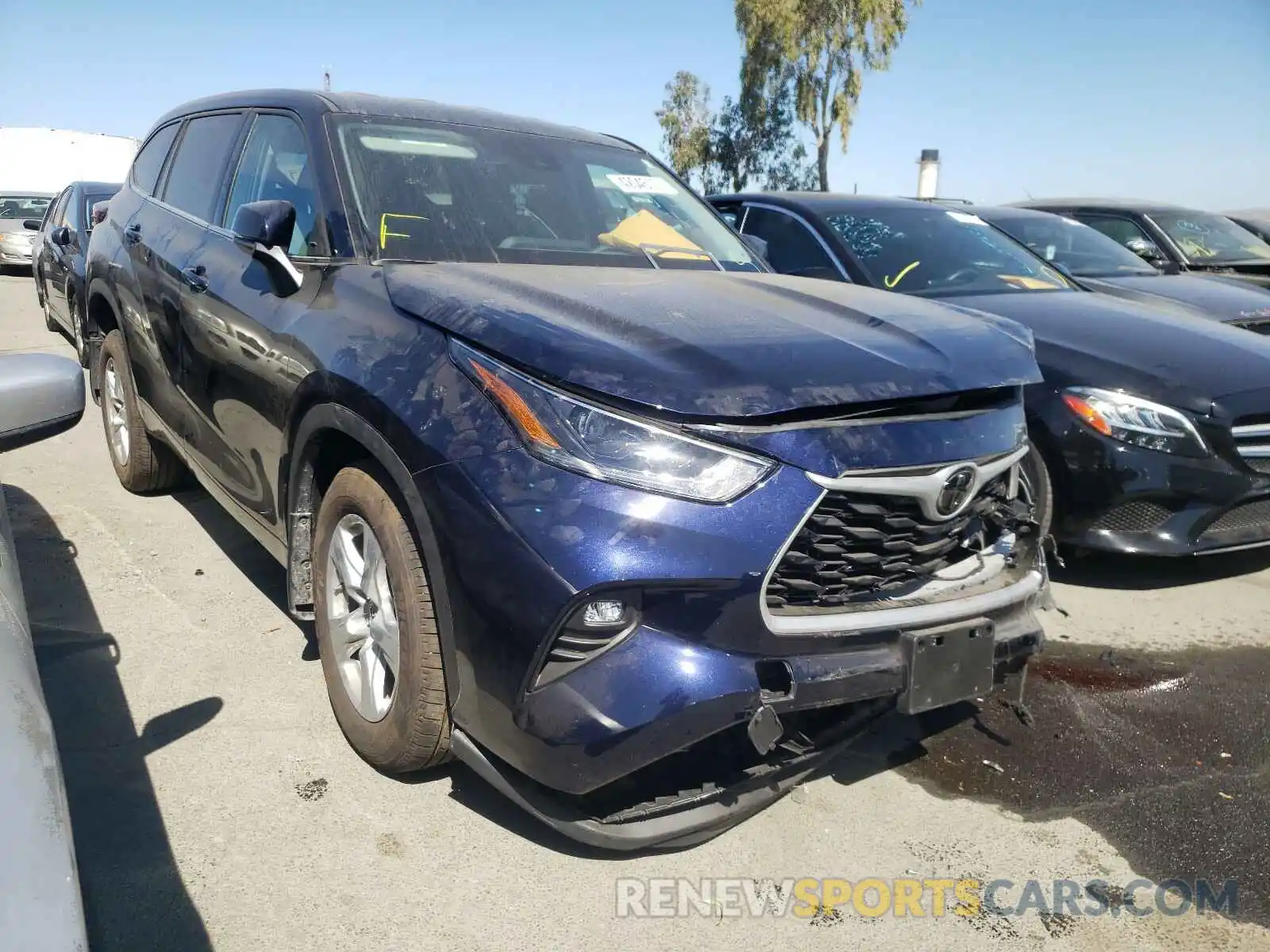 1 Photograph of a damaged car 5TDBZRBH6MS524908 TOYOTA HIGHLANDER 2021