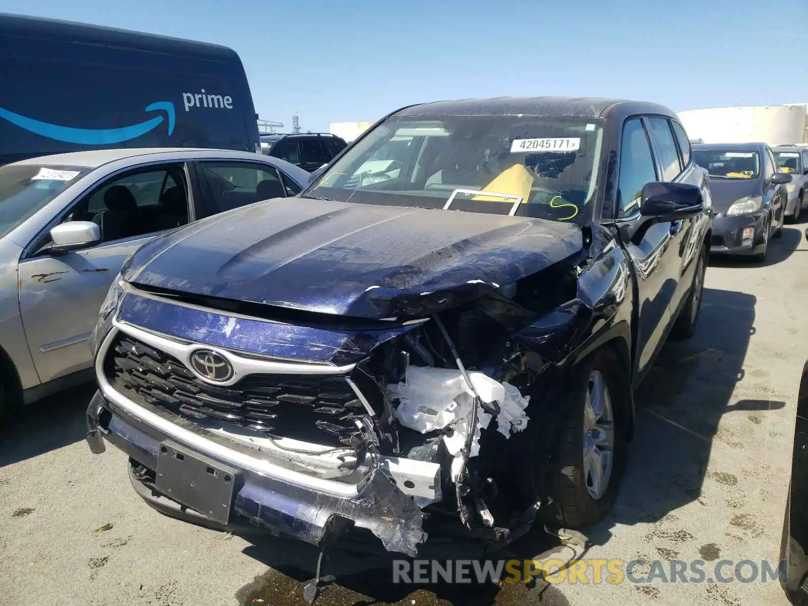 2 Photograph of a damaged car 5TDBZRBH6MS524908 TOYOTA HIGHLANDER 2021