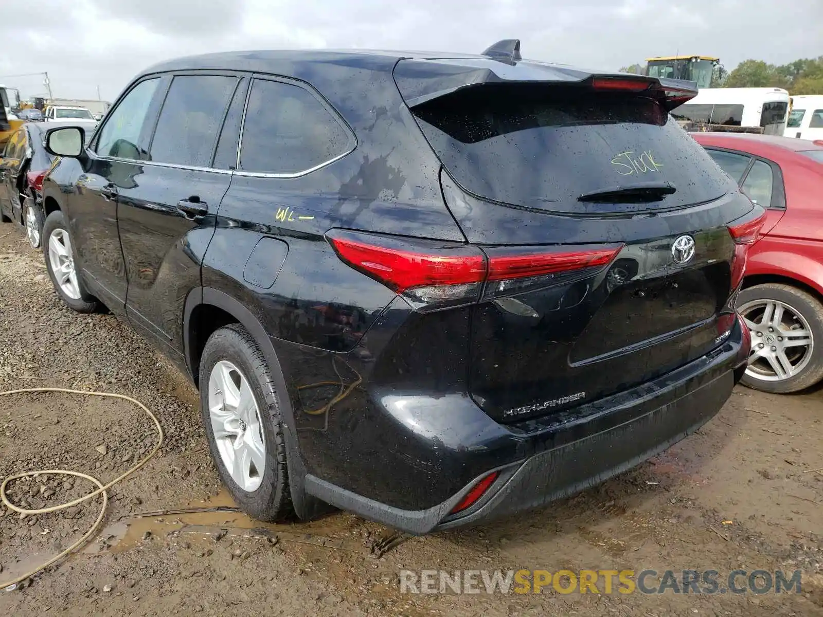 3 Photograph of a damaged car 5TDBZRBH6MS536539 TOYOTA HIGHLANDER 2021