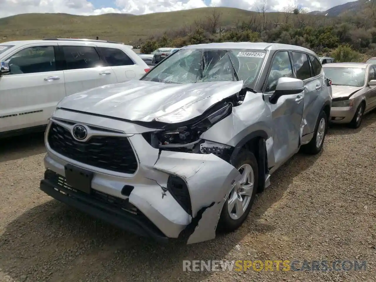 2 Photograph of a damaged car 5TDBZRBH6MS545788 TOYOTA HIGHLANDER 2021