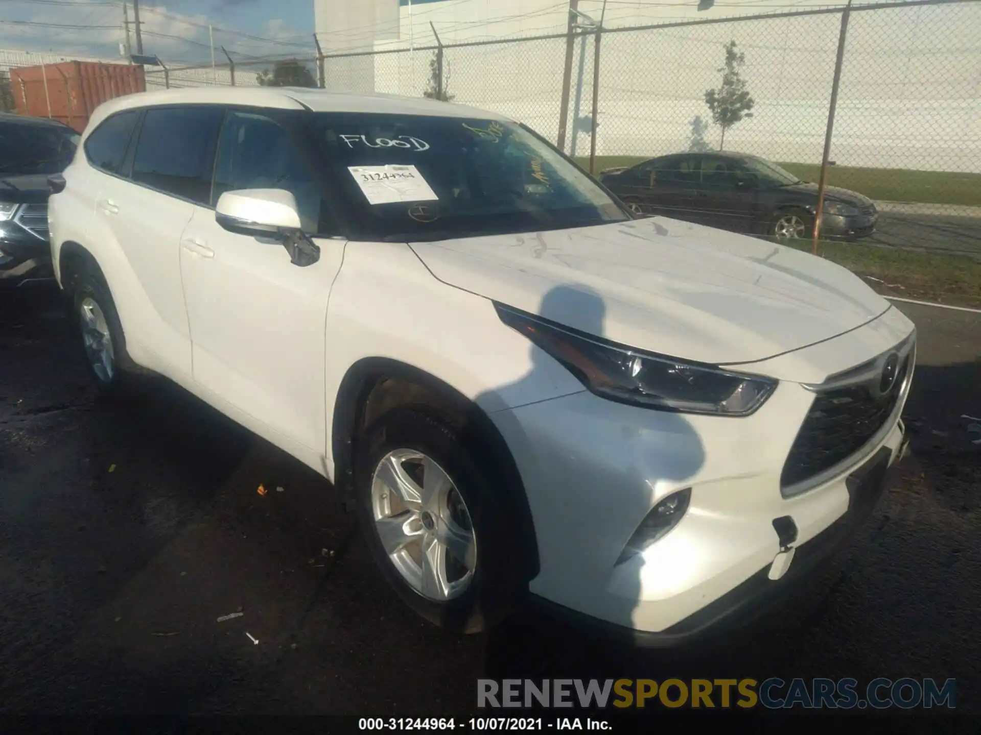 1 Photograph of a damaged car 5TDBZRBH7MS065596 TOYOTA HIGHLANDER 2021