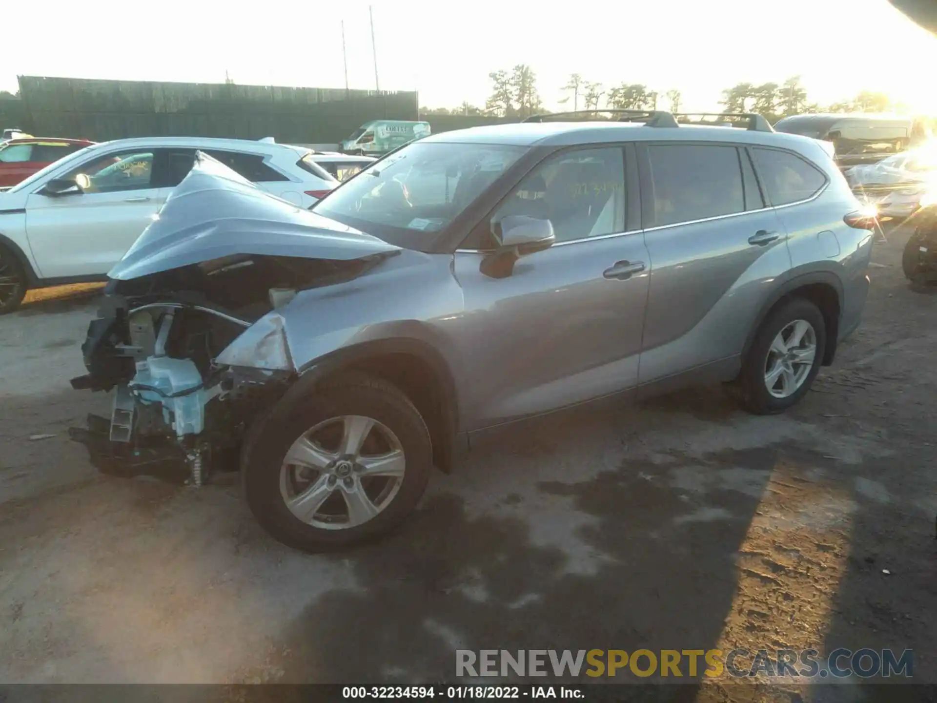 2 Photograph of a damaged car 5TDBZRBH7MS095097 TOYOTA HIGHLANDER 2021