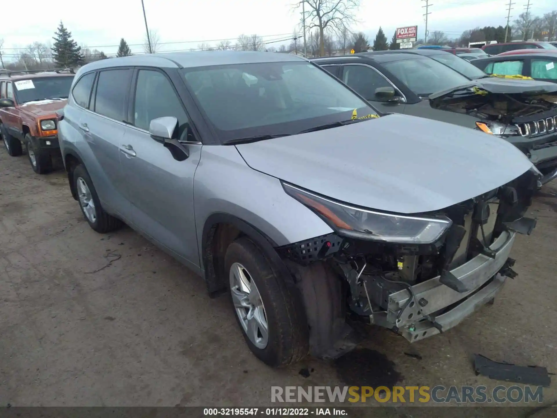 1 Photograph of a damaged car 5TDBZRBH7MS120810 TOYOTA HIGHLANDER 2021