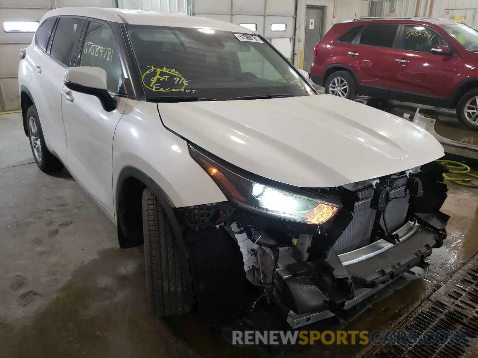 1 Photograph of a damaged car 5TDBZRBH7MS140619 TOYOTA HIGHLANDER 2021