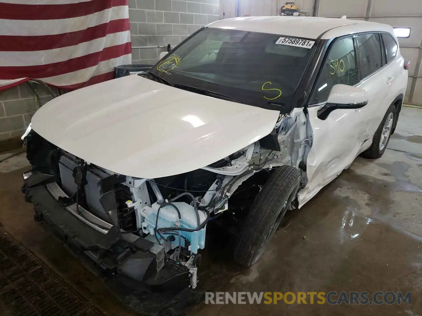 2 Photograph of a damaged car 5TDBZRBH7MS140619 TOYOTA HIGHLANDER 2021