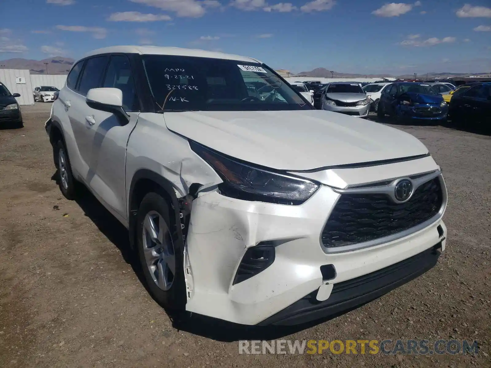 1 Photograph of a damaged car 5TDBZRBH7MS525498 TOYOTA HIGHLANDER 2021