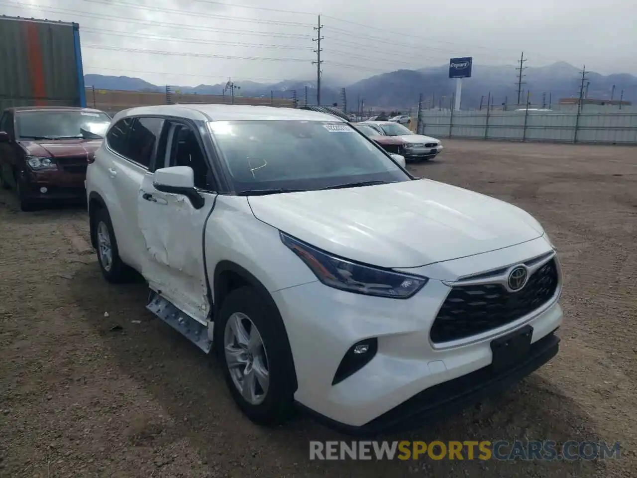 1 Photograph of a damaged car 5TDBZRBH7MS530023 TOYOTA HIGHLANDER 2021