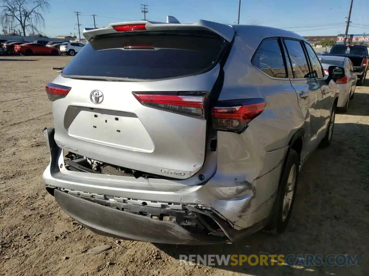 4 Photograph of a damaged car 5TDBZRBH7MS536209 TOYOTA HIGHLANDER 2021