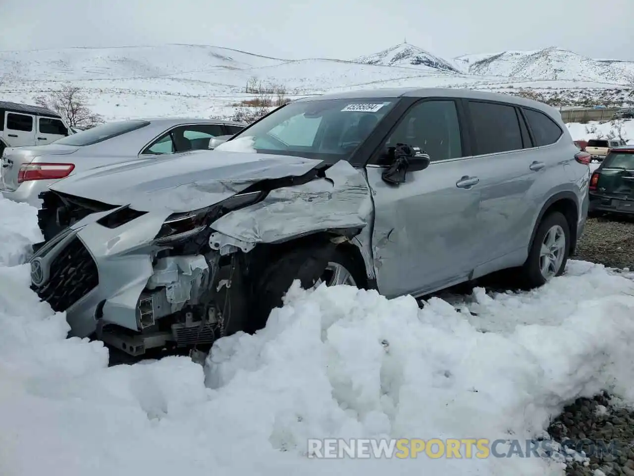 1 Photograph of a damaged car 5TDBZRBH7MS546089 TOYOTA HIGHLANDER 2021