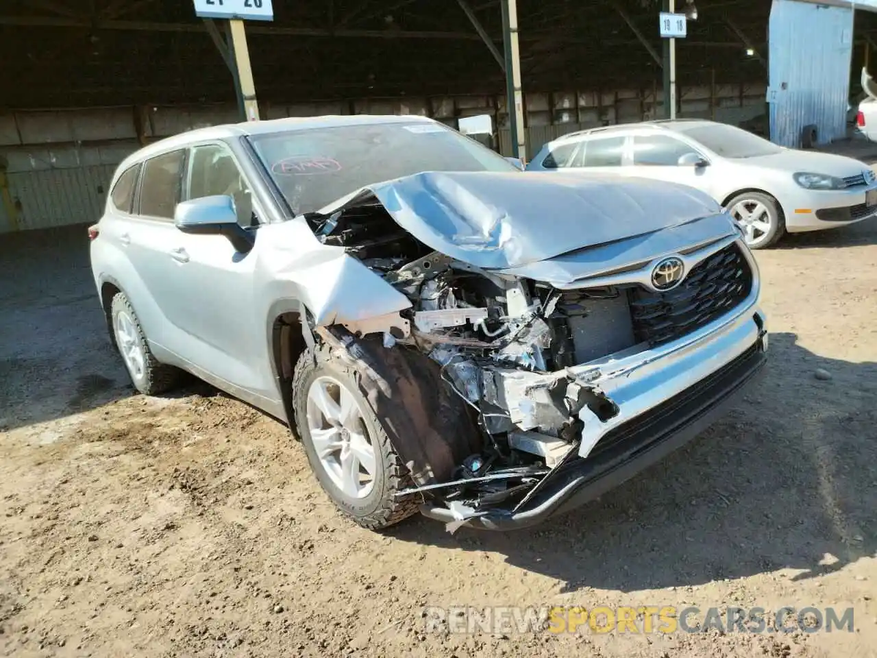 1 Photograph of a damaged car 5TDBZRBH7MS547310 TOYOTA HIGHLANDER 2021