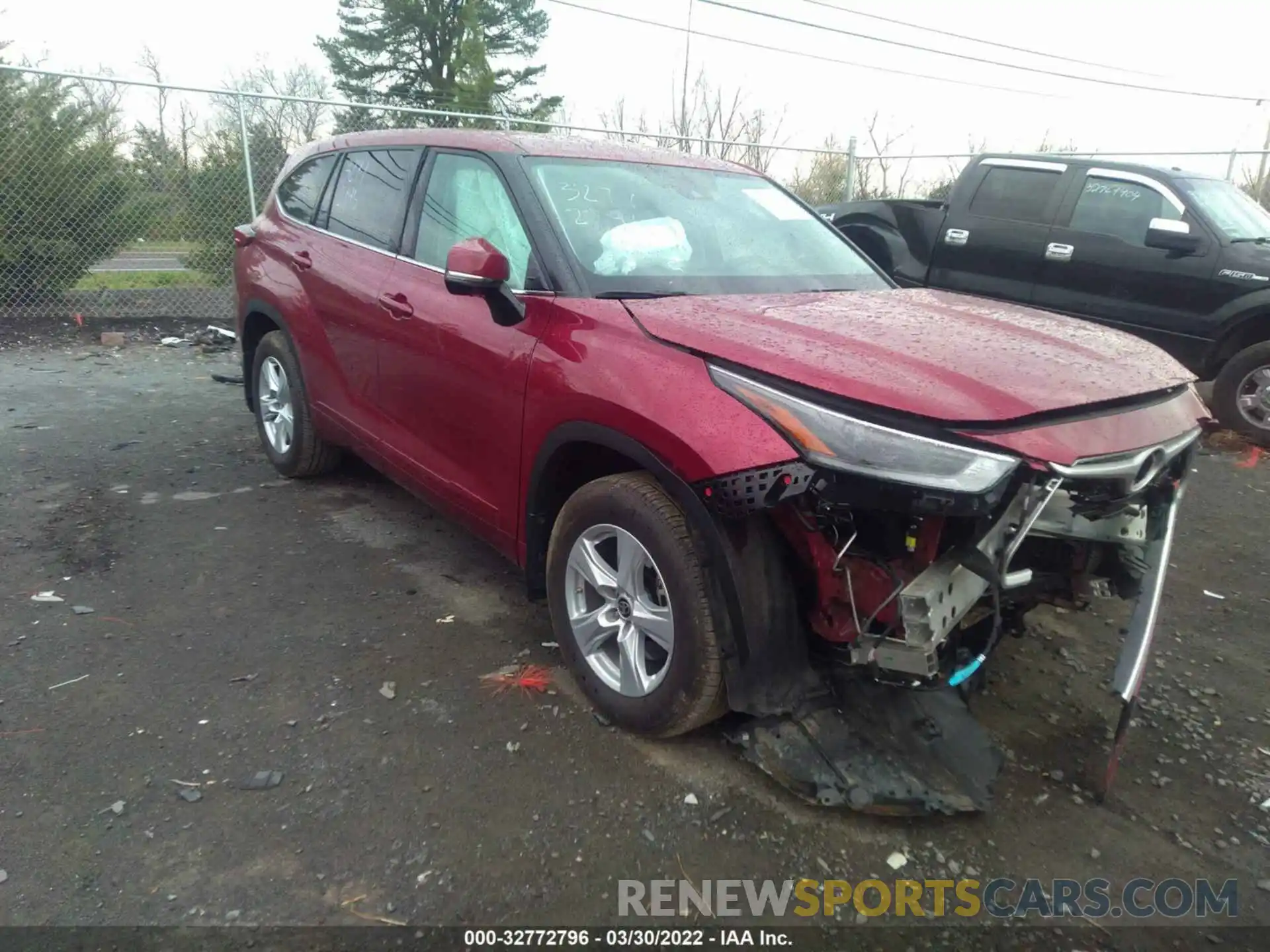 1 Photograph of a damaged car 5TDBZRBH8MS062190 TOYOTA HIGHLANDER 2021