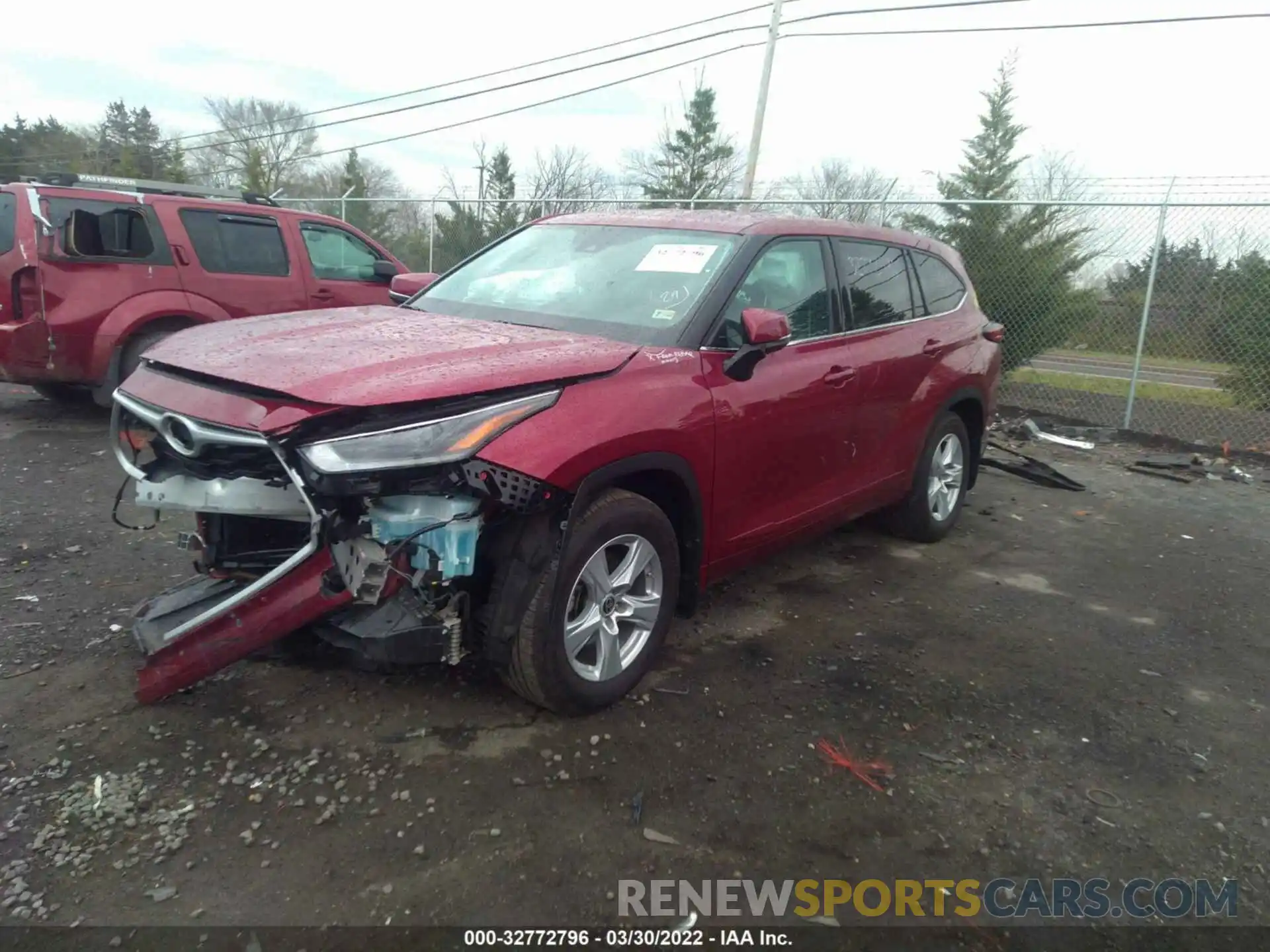 2 Photograph of a damaged car 5TDBZRBH8MS062190 TOYOTA HIGHLANDER 2021