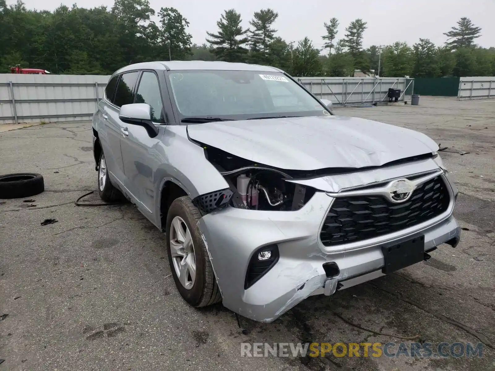 1 Photograph of a damaged car 5TDBZRBH8MS110321 TOYOTA HIGHLANDER 2021