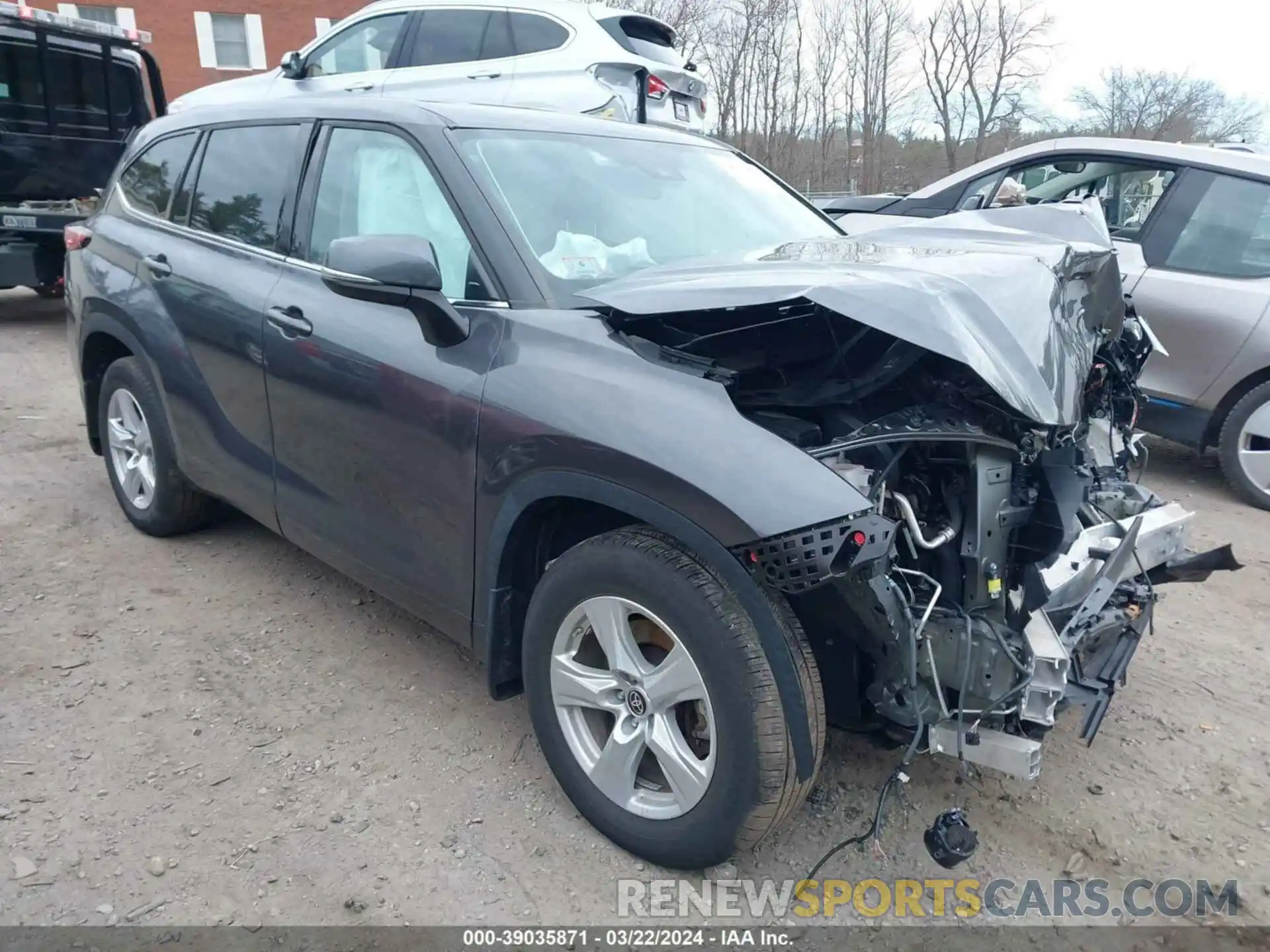 1 Photograph of a damaged car 5TDBZRBH8MS113574 TOYOTA HIGHLANDER 2021