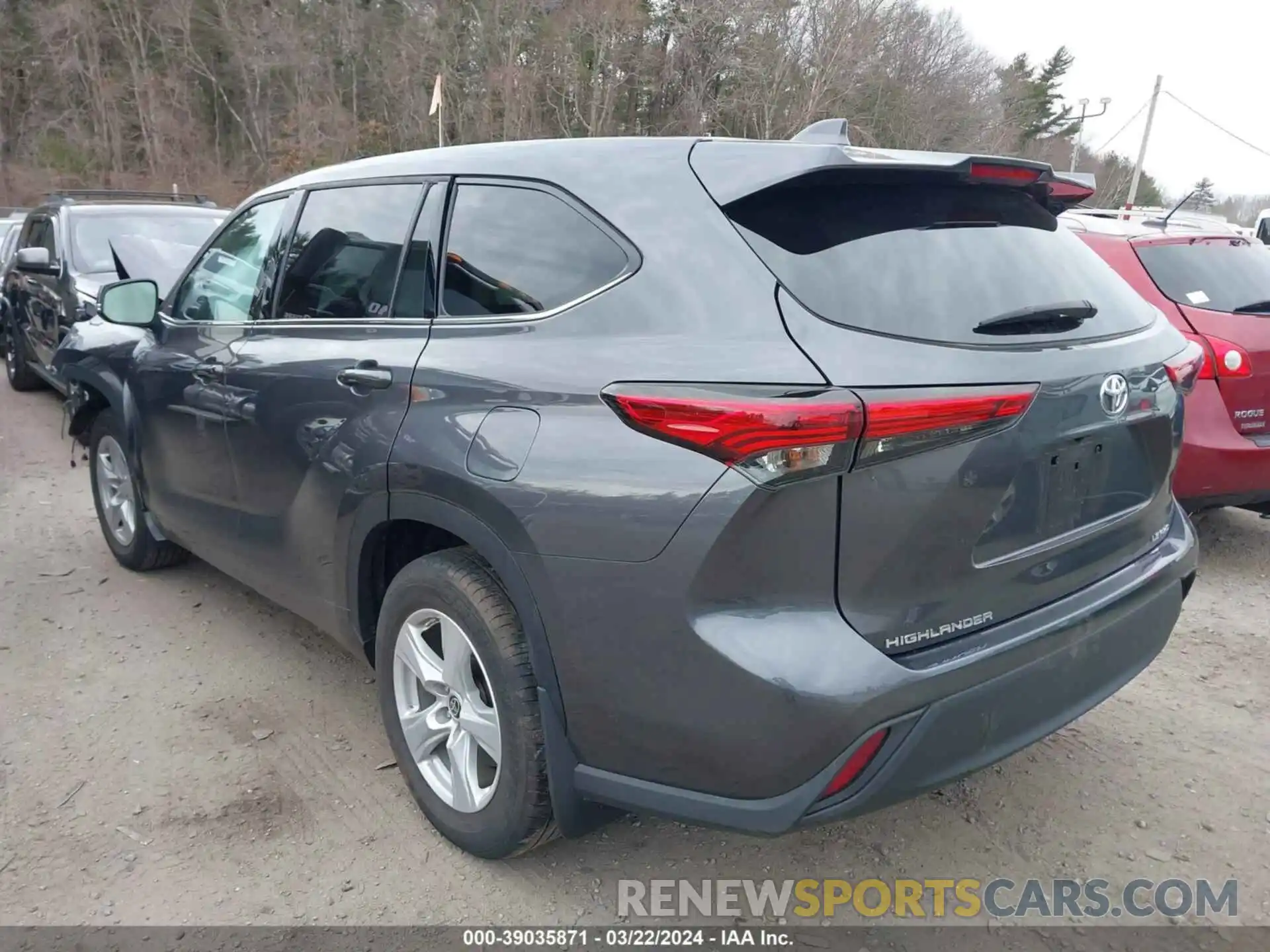 3 Photograph of a damaged car 5TDBZRBH8MS113574 TOYOTA HIGHLANDER 2021