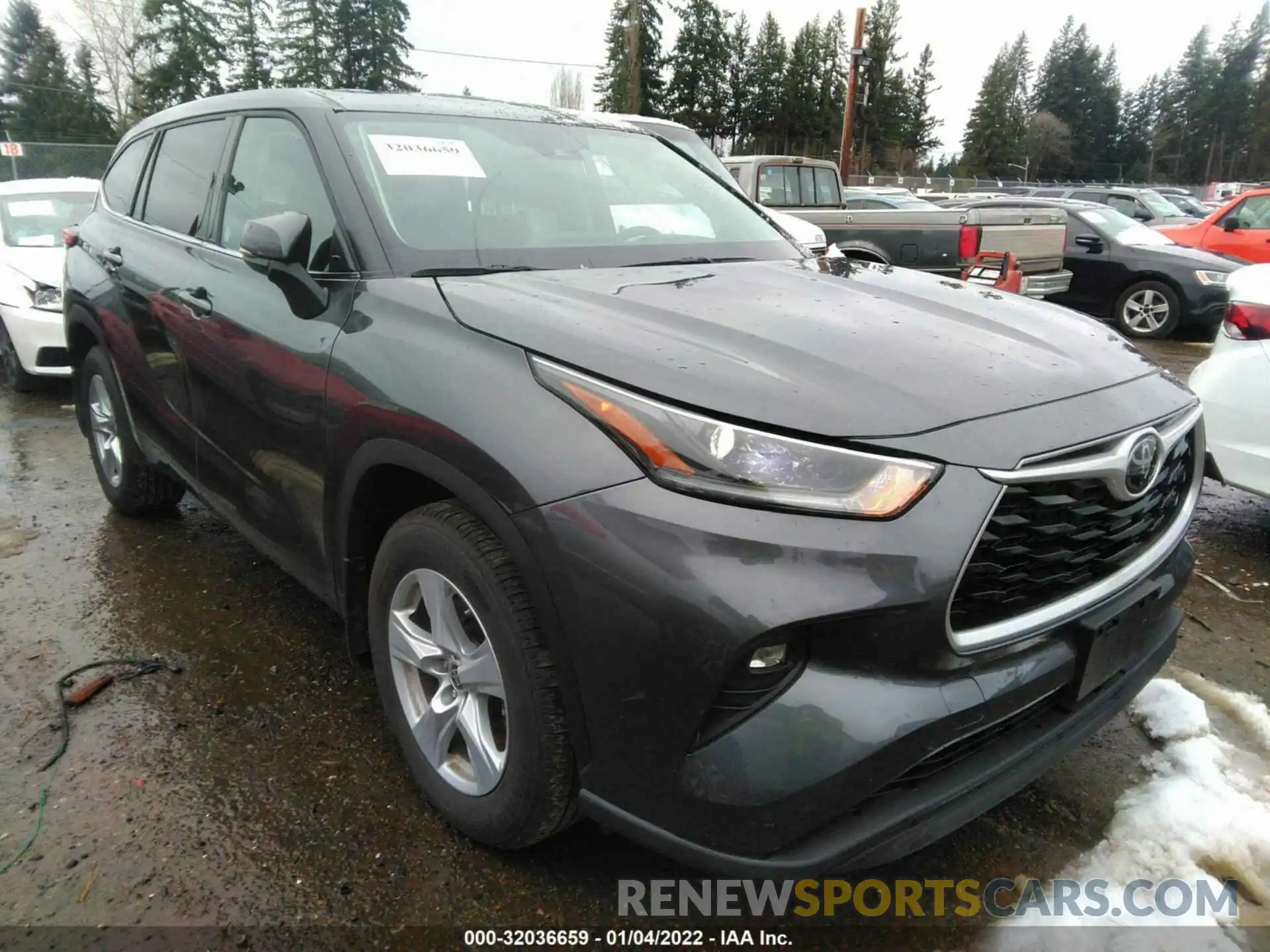 1 Photograph of a damaged car 5TDBZRBH8MS117401 TOYOTA HIGHLANDER 2021