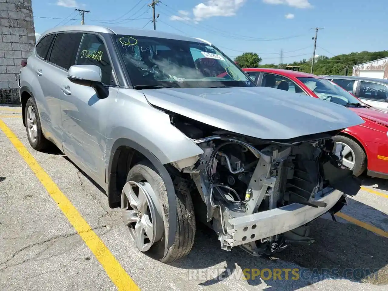 1 Photograph of a damaged car 5TDBZRBH8MS121111 TOYOTA HIGHLANDER 2021