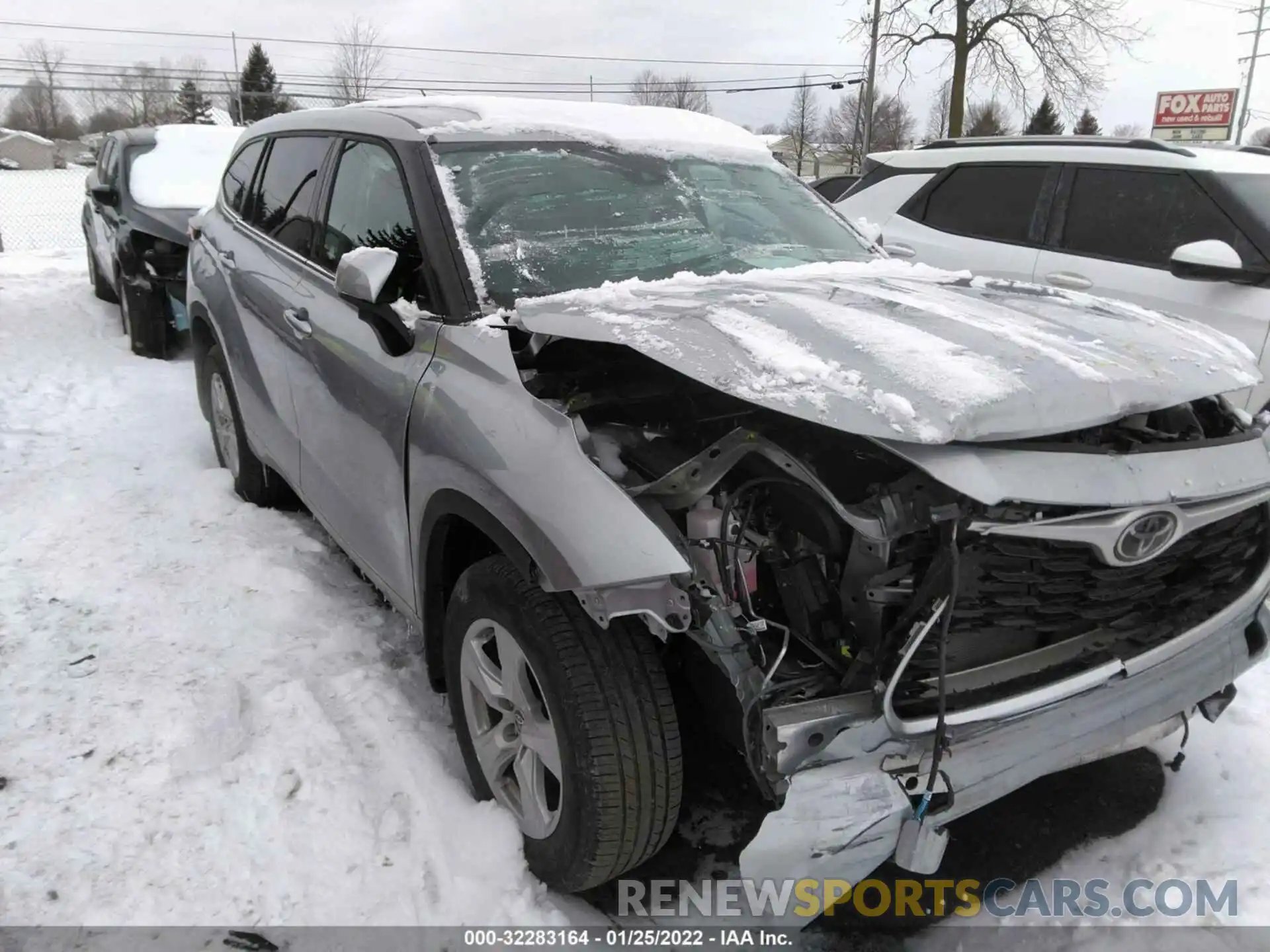 1 Photograph of a damaged car 5TDBZRBH8MS123344 TOYOTA HIGHLANDER 2021