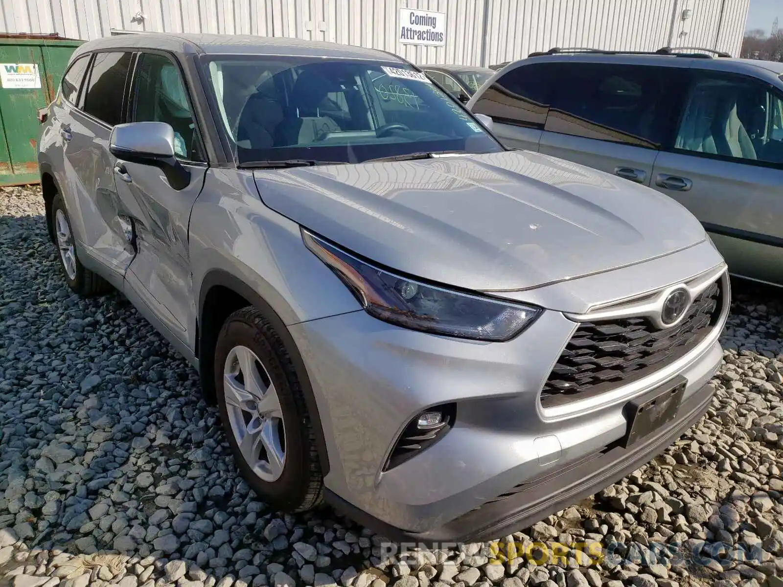 1 Photograph of a damaged car 5TDBZRBH8MS527499 TOYOTA HIGHLANDER 2021