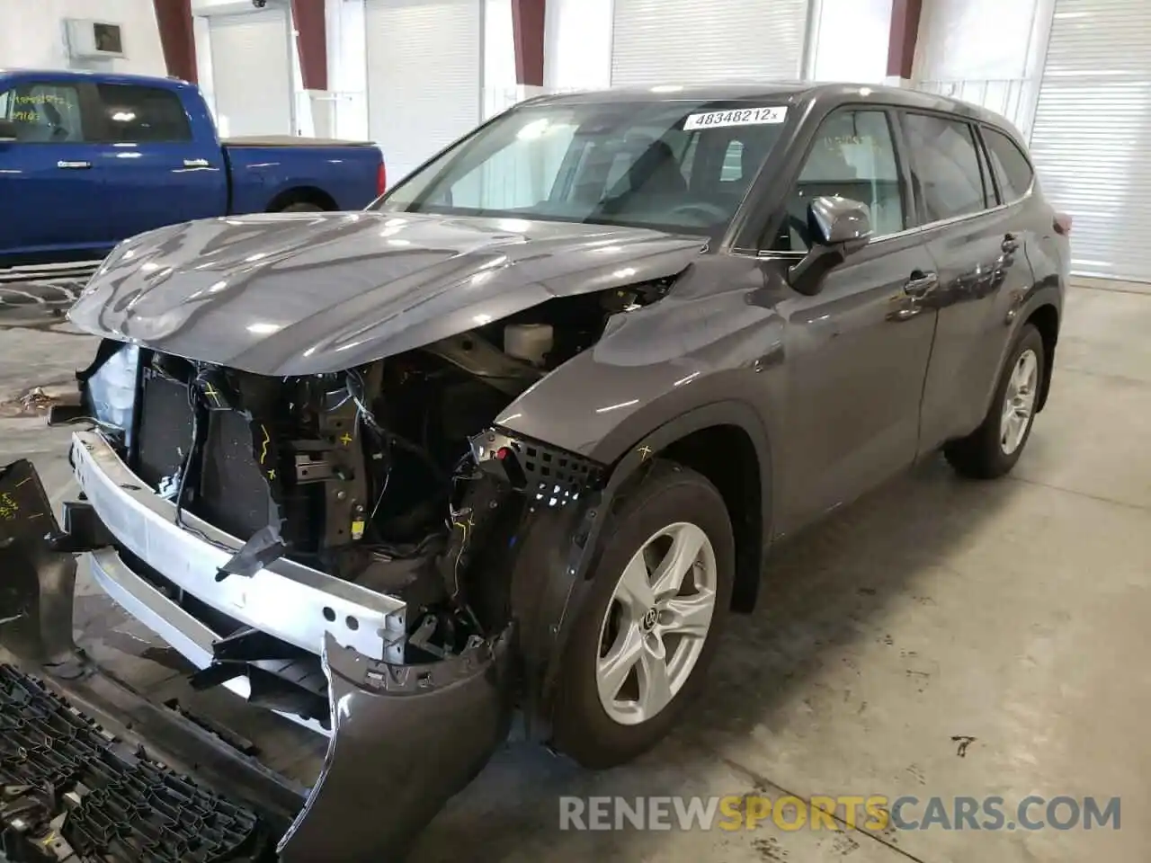 2 Photograph of a damaged car 5TDBZRBH8MS529625 TOYOTA HIGHLANDER 2021