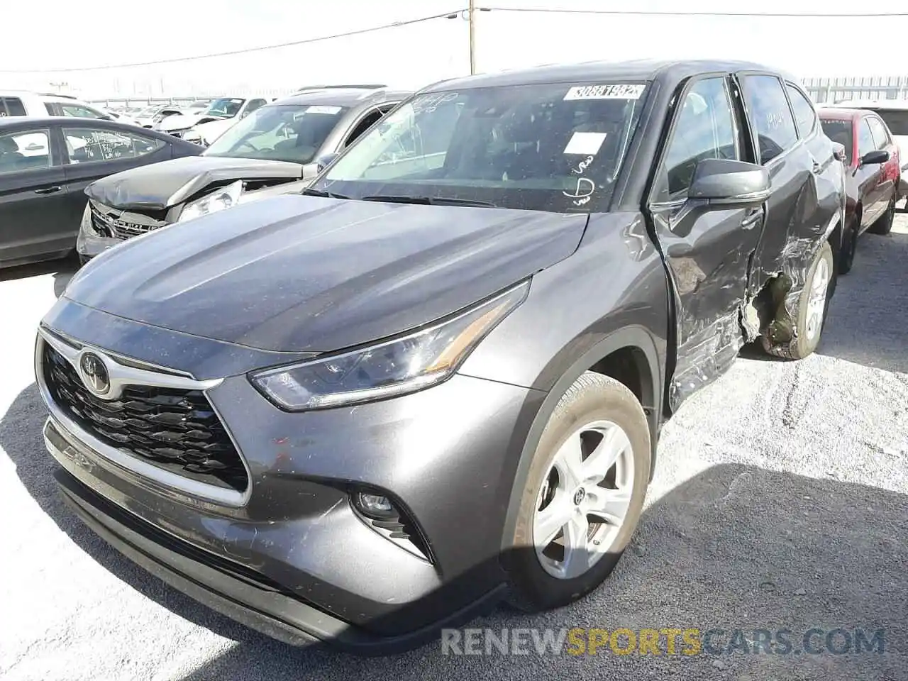 2 Photograph of a damaged car 5TDBZRBH8MS544030 TOYOTA HIGHLANDER 2021