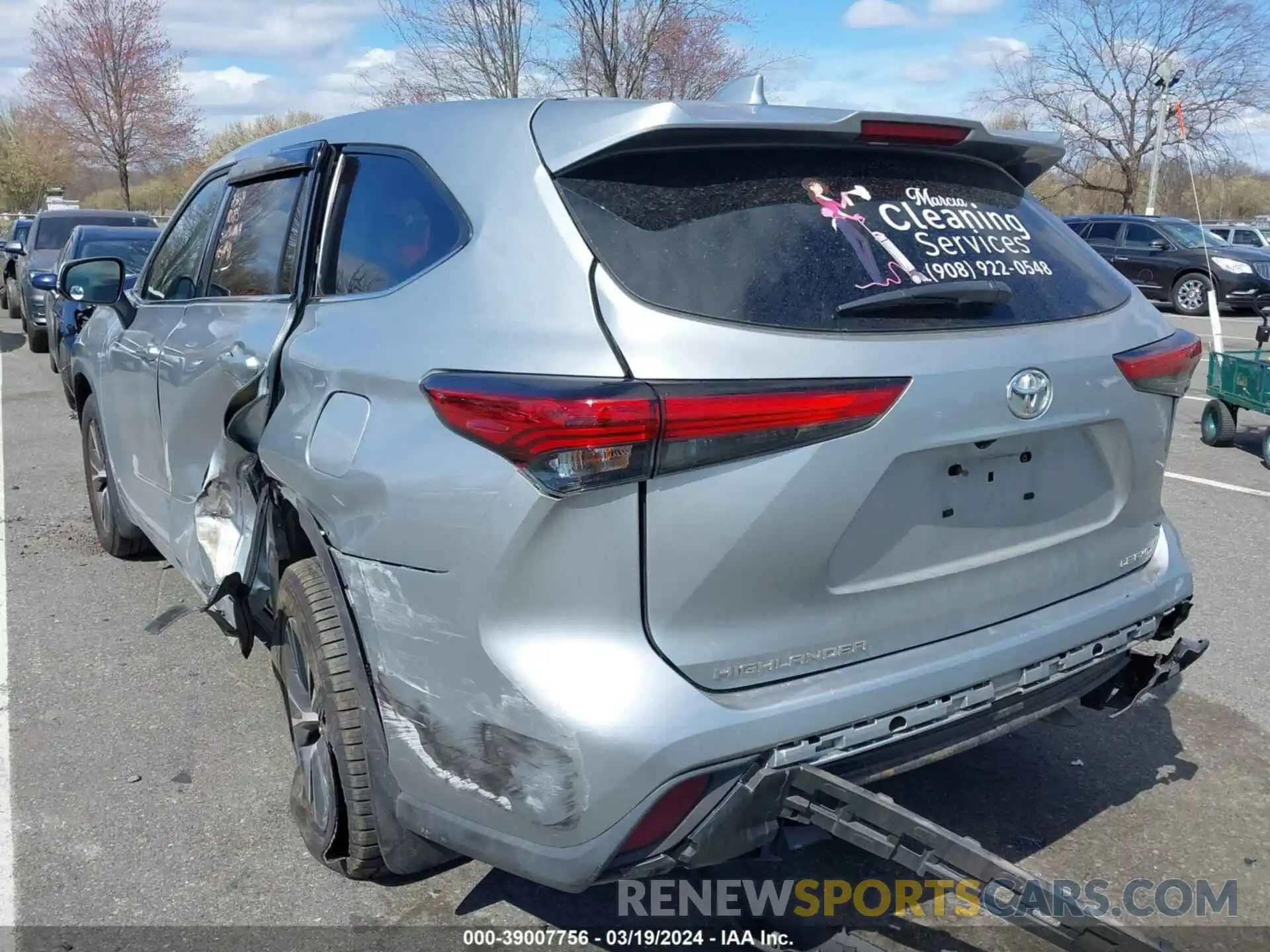 3 Photograph of a damaged car 5TDBZRBH8MS545291 TOYOTA HIGHLANDER 2021