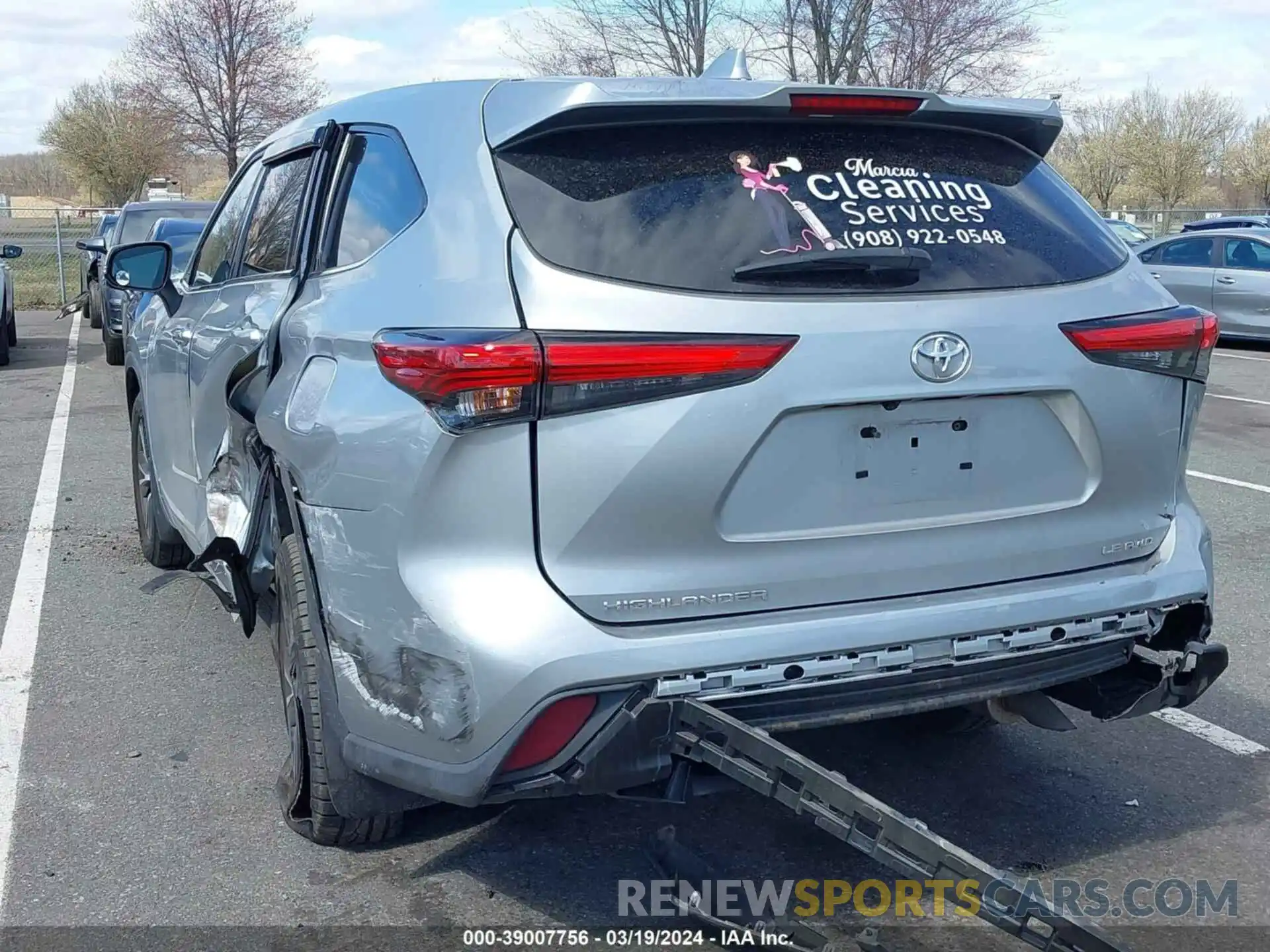 6 Photograph of a damaged car 5TDBZRBH8MS545291 TOYOTA HIGHLANDER 2021